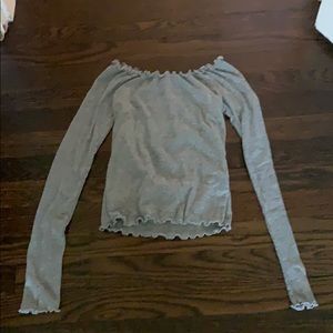 brandy melville off the shoulder long sleeve top